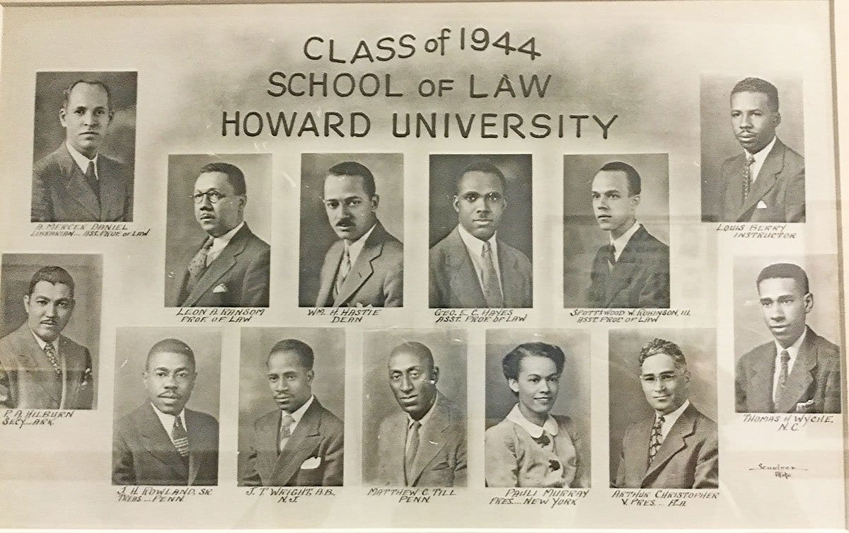 Pauli Murray Enrolls in Howard University Law School